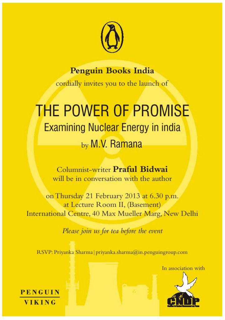 “THE POWER OF PROMISE: Examining Nuclear Energy in India” – Book launch